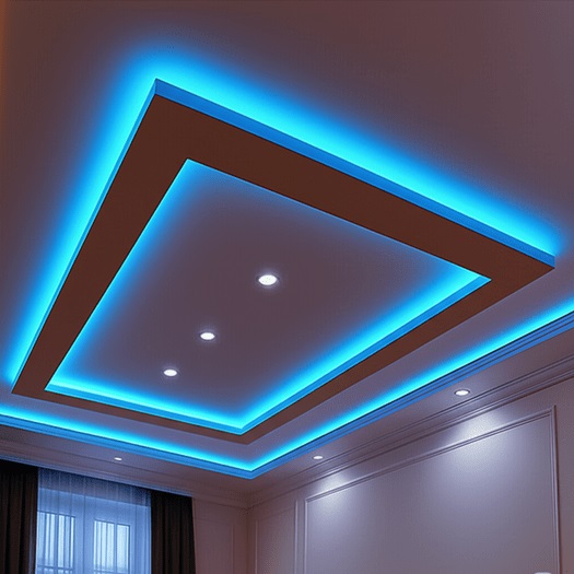 Urla asma tavan ustası – Led isikli örneği